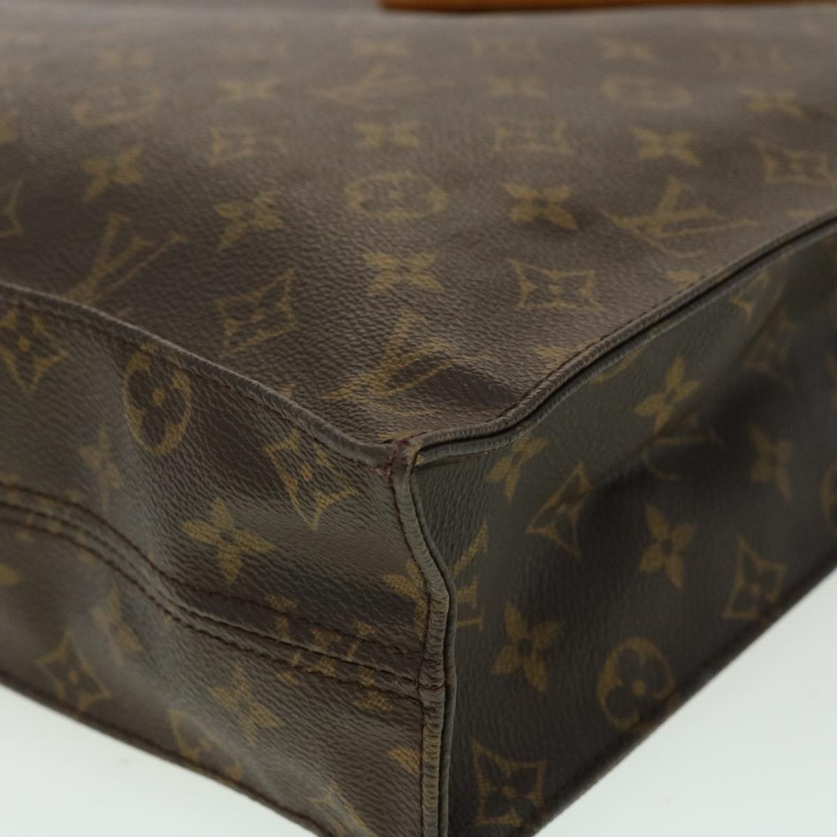 LOUIS VUITTON Monogram Sac Plat Hand Bag M51140 LV Auth jk2898