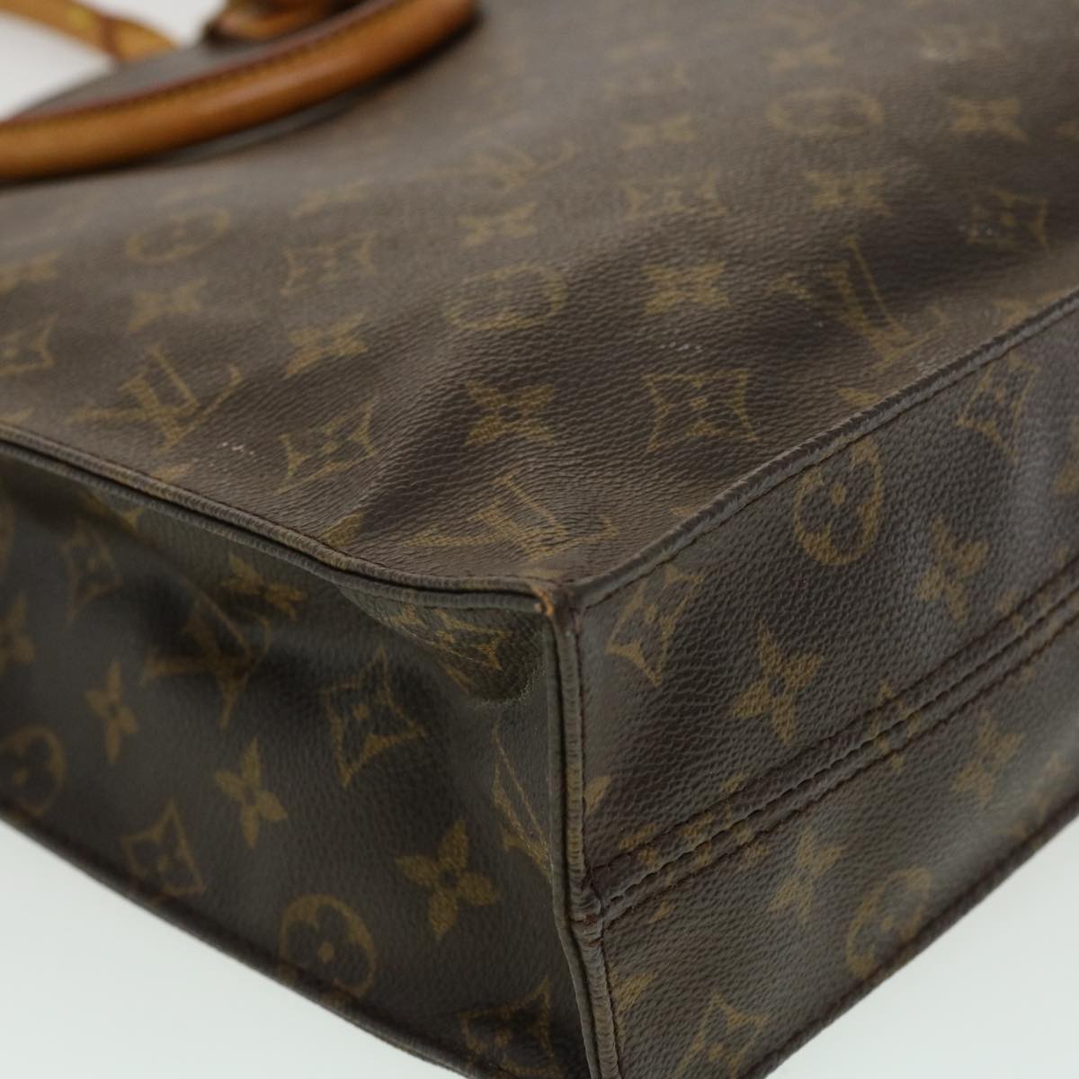 LOUIS VUITTON Monogram Sac Plat Hand Bag M51140 LV Auth jk2898