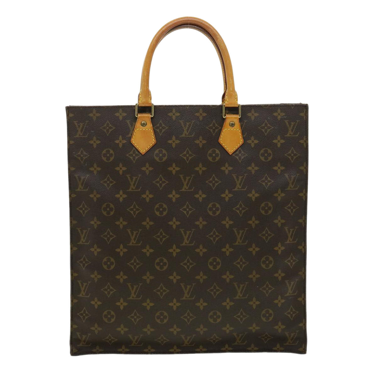 LOUIS VUITTON Monogram Sac Plat Hand Bag M51140 LV Auth jk2899 - 0