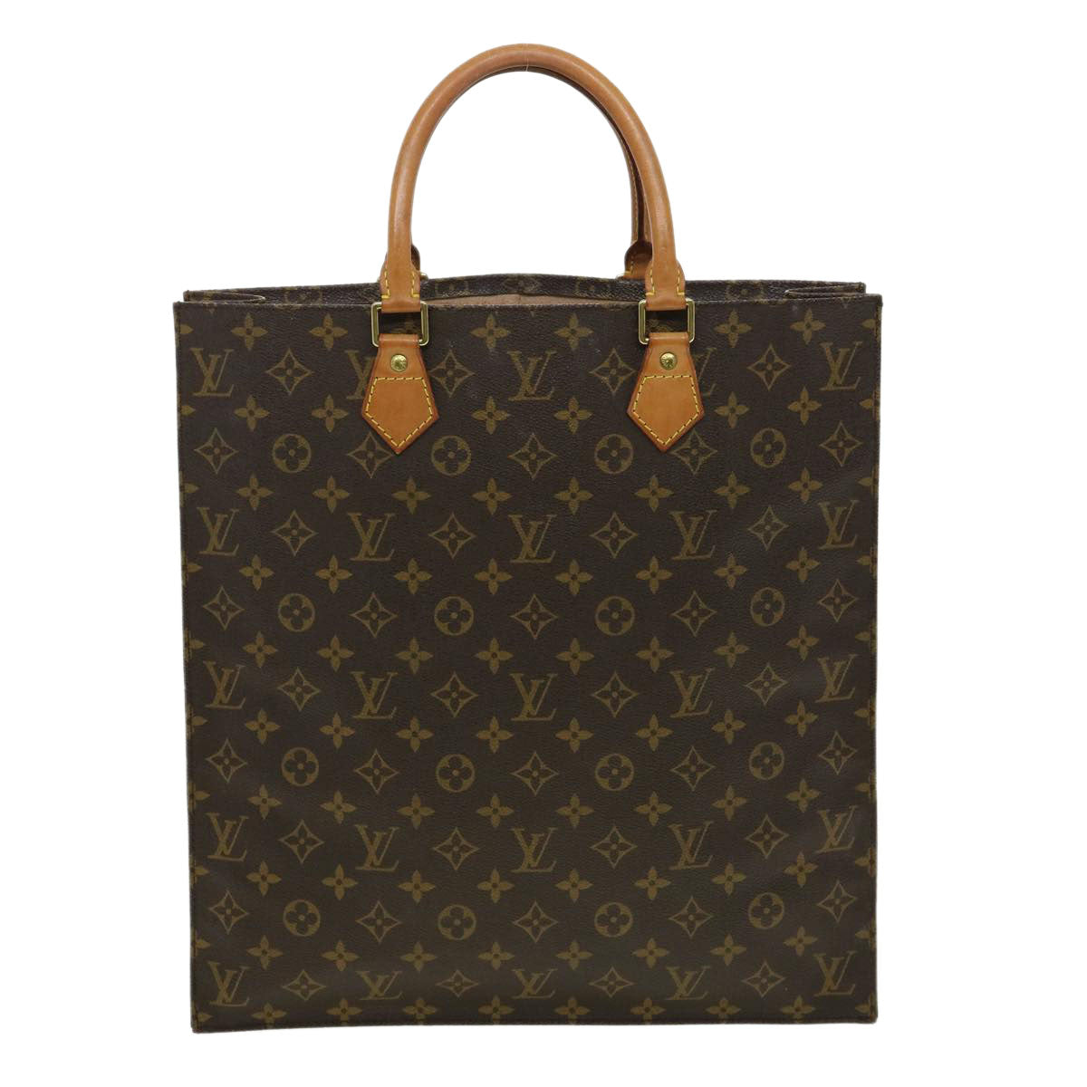 LOUIS VUITTON Monogram Sac Plat Hand Bag M51140 LV Auth jk2902 - 0