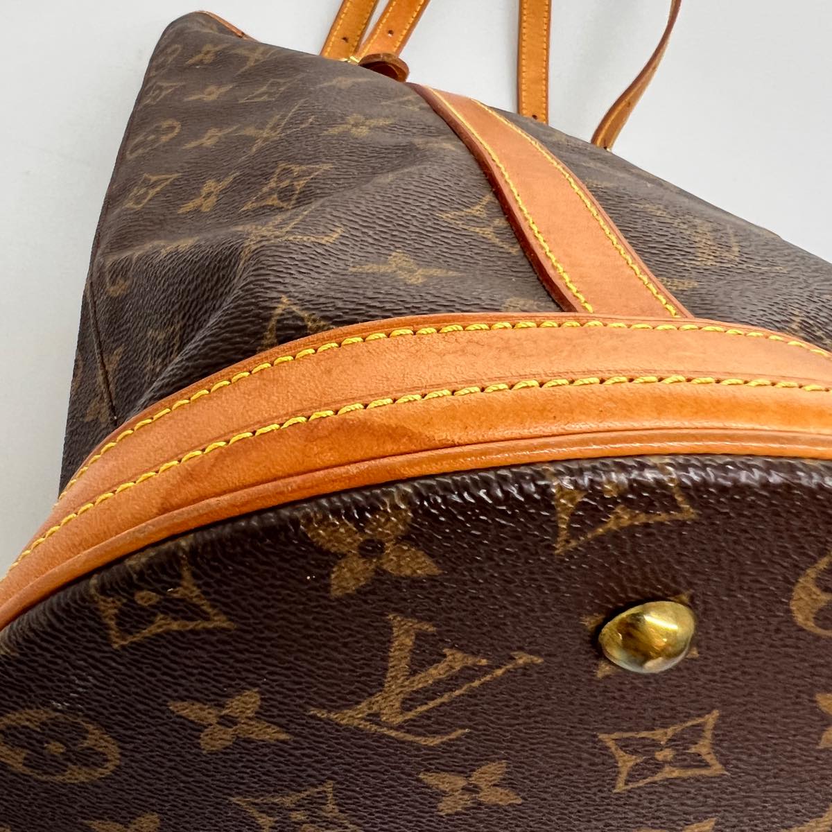 LOUIS VUITTON Monogram Bucket GM Shoulder Bag M42236 LV Auth jk2913