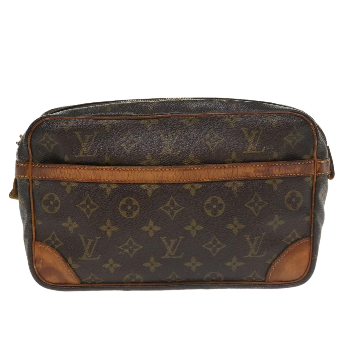 LOUIS VUITTON Monogram Compiegne 28 Clutch Bag M51845 LV Auth 34923