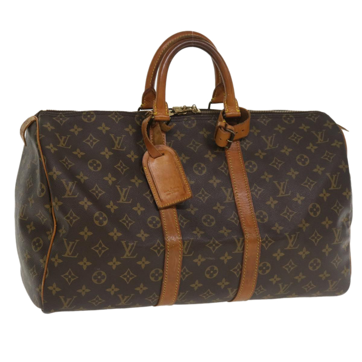 LOUIS VUITTON Monogram Keepall 45 Boston Bag M41428 LV Auth jk3022