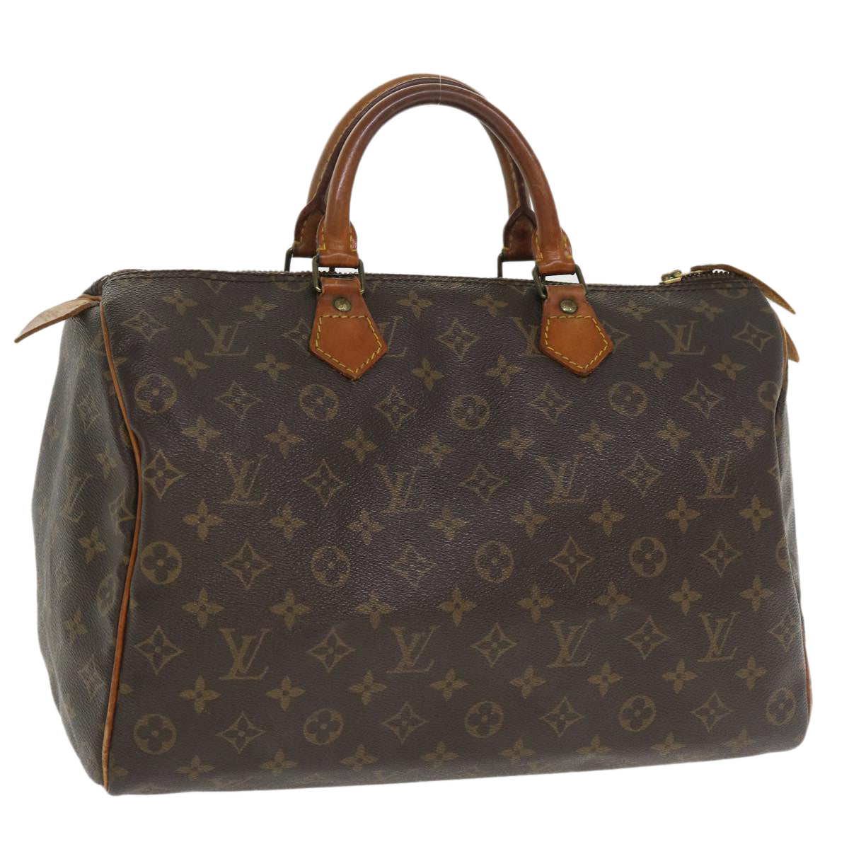 LOUIS VUITTON Monogram Speedy 35 Hand Bag M41524 LV Auth jk3031