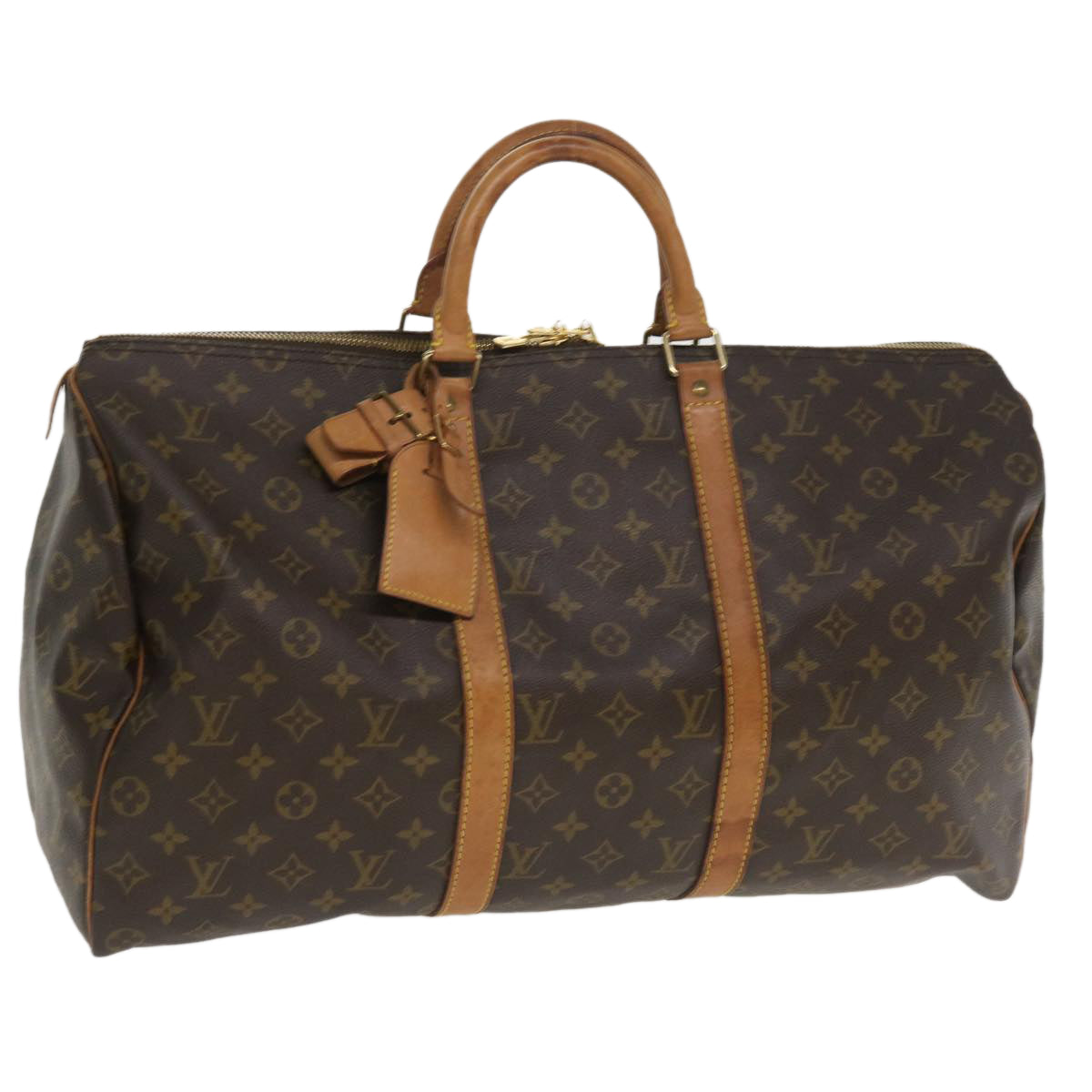 LOUIS VUITTON Monogram Keepall 50 Boston Bag M41426 LV Auth jk3039