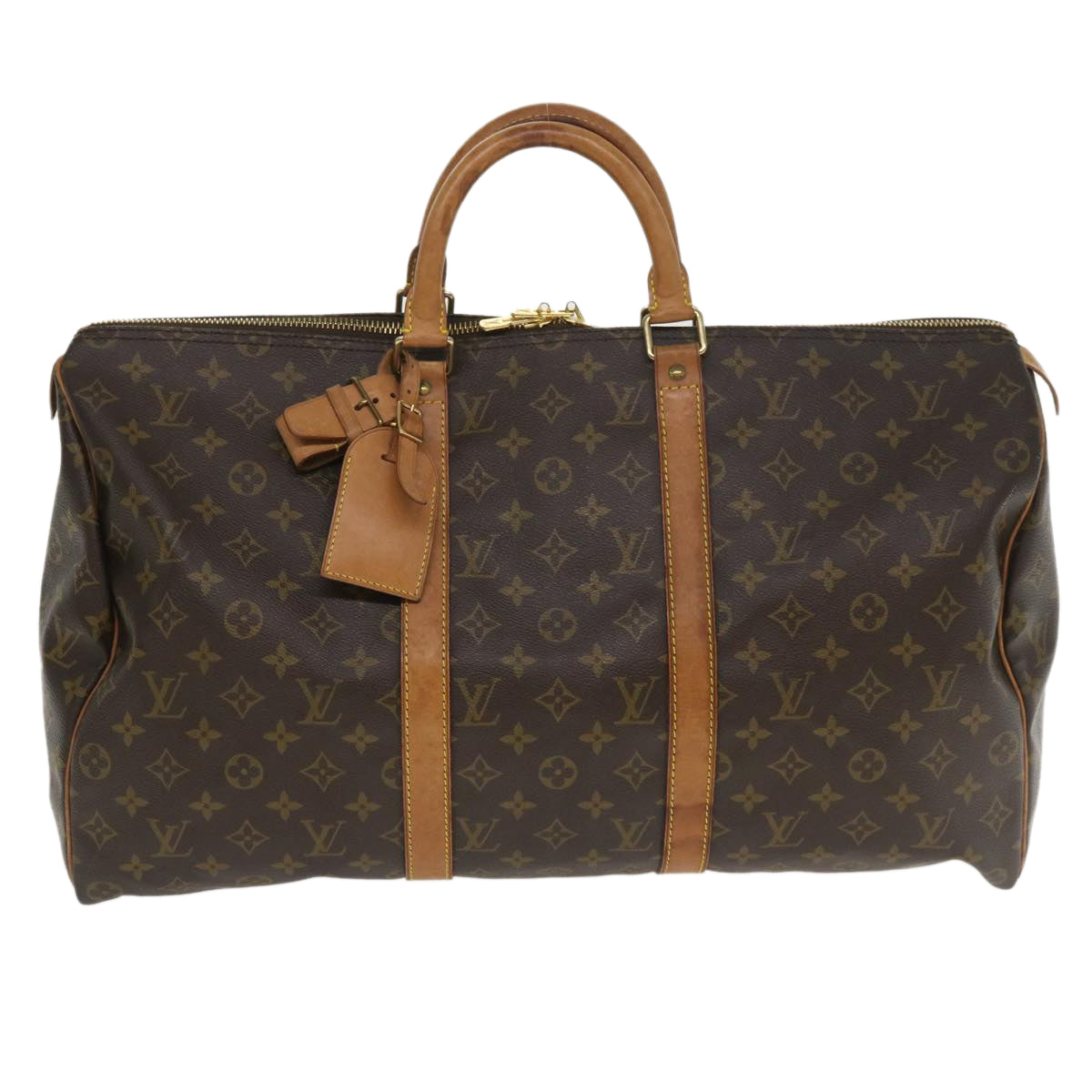 LOUIS VUITTON Monogram Keepall 50 Boston Bag M41426 LV Auth jk3039