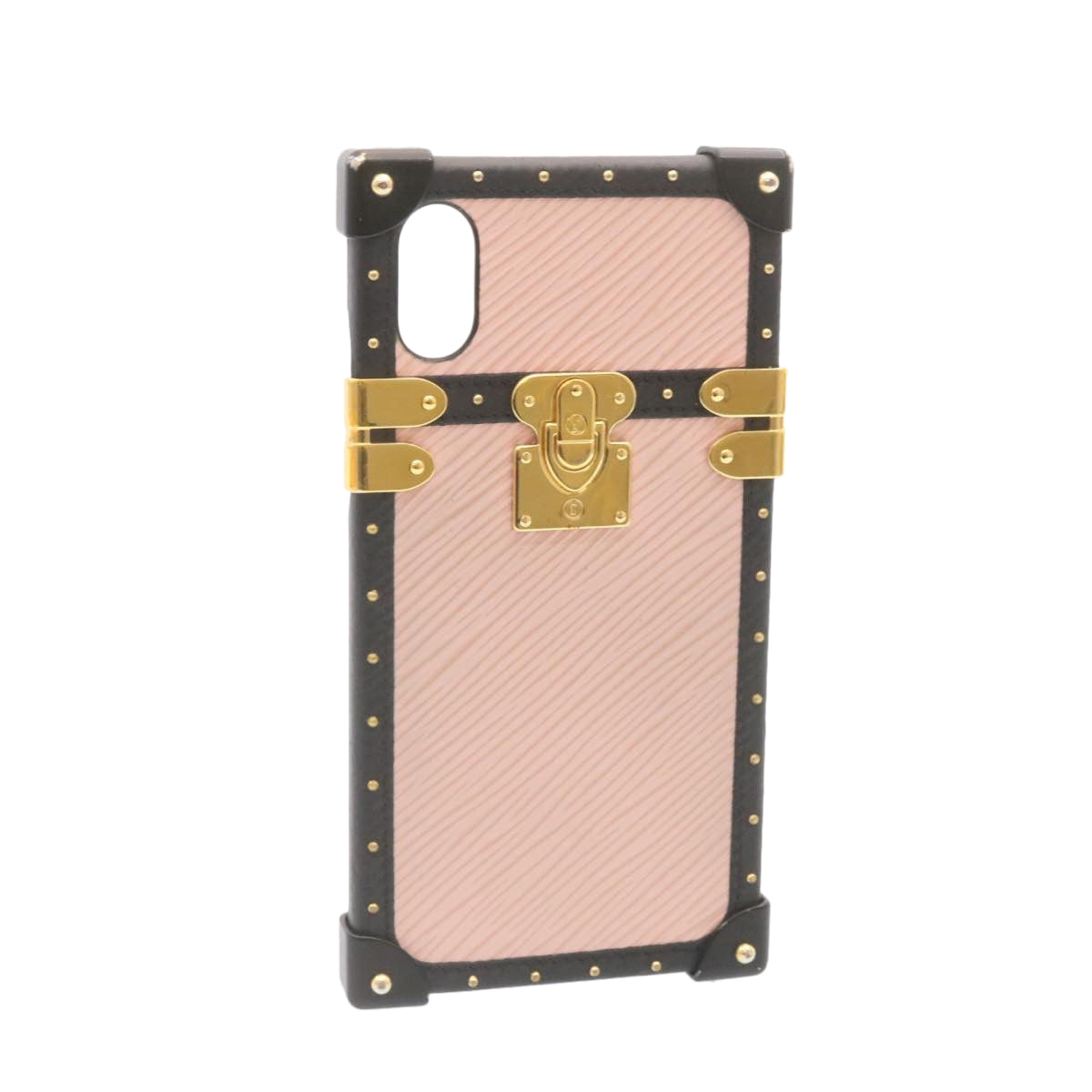 LOUIS VUITTON Epi Eye Trunk iPhone X/Xs Case Pink Black M67894 LV Auth jk342