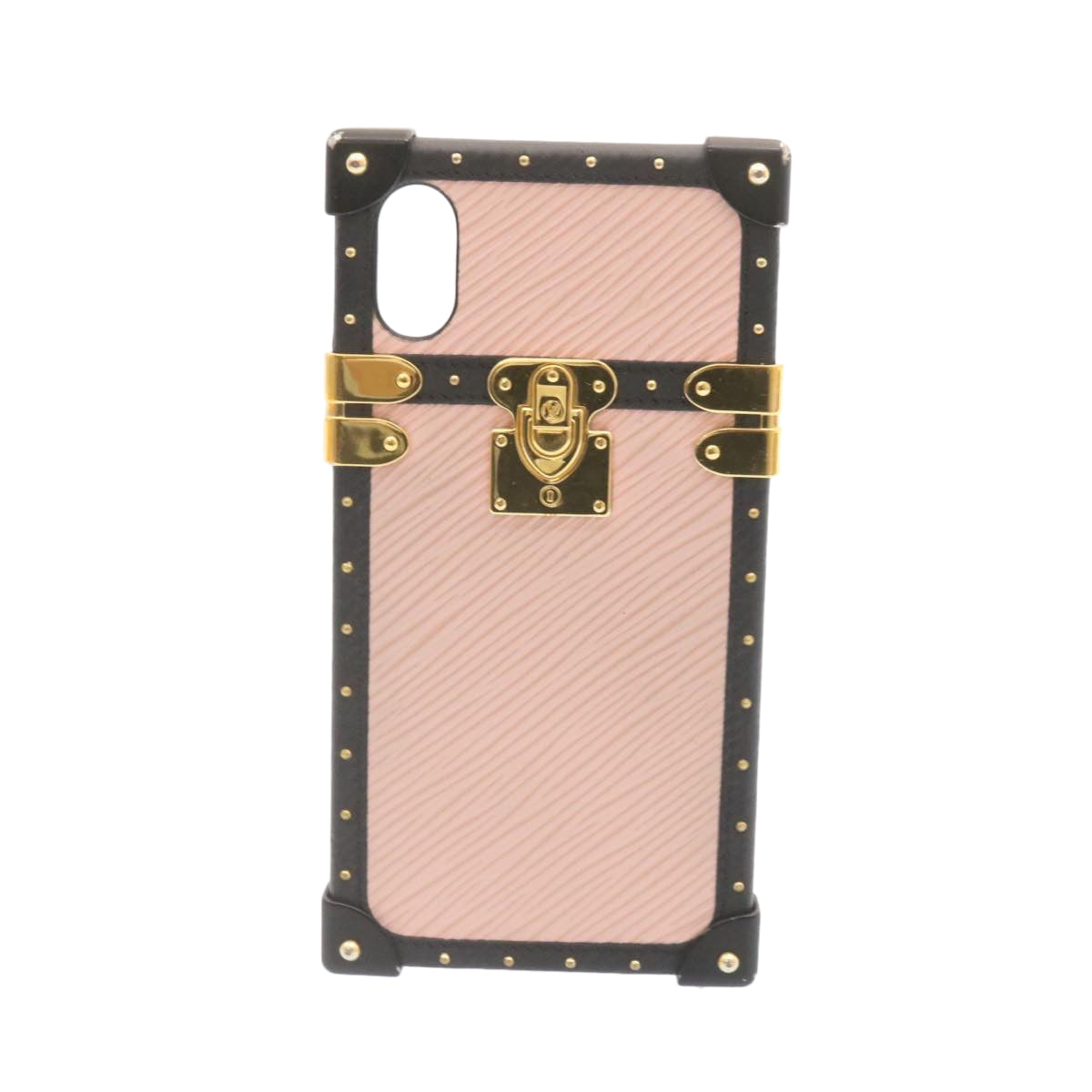 LOUIS VUITTON Epi Eye Trunk iPhone X/Xs Case Pink Black M67894 LV Auth jk342