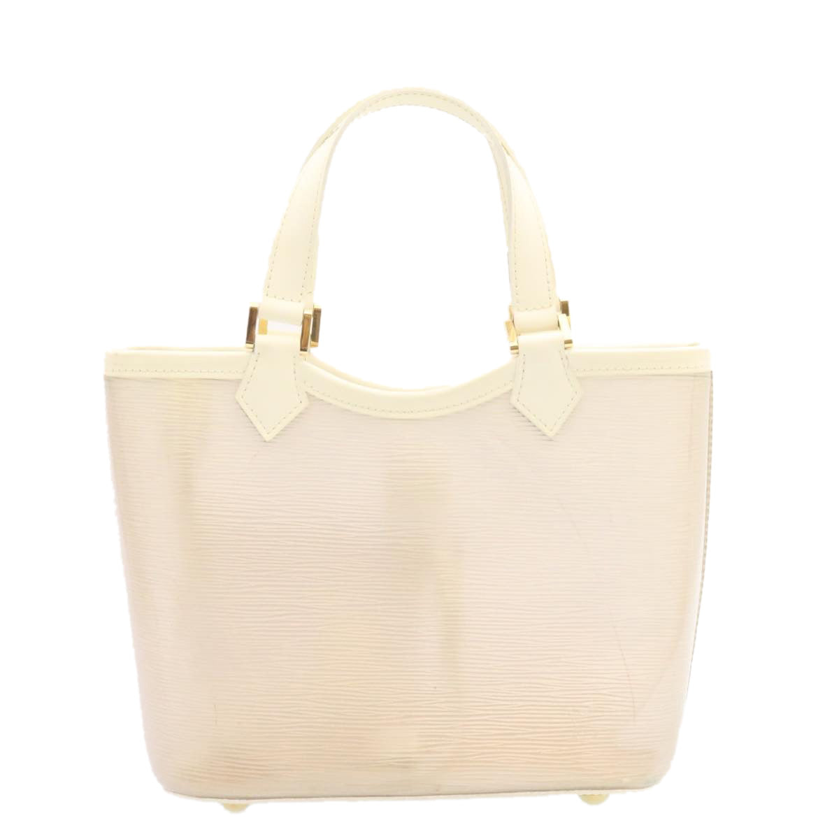 LOUIS VUITTON Epi Plage Mini Lagoon Bay Tote Bag White Clear M92263 Auth jk361 - 0