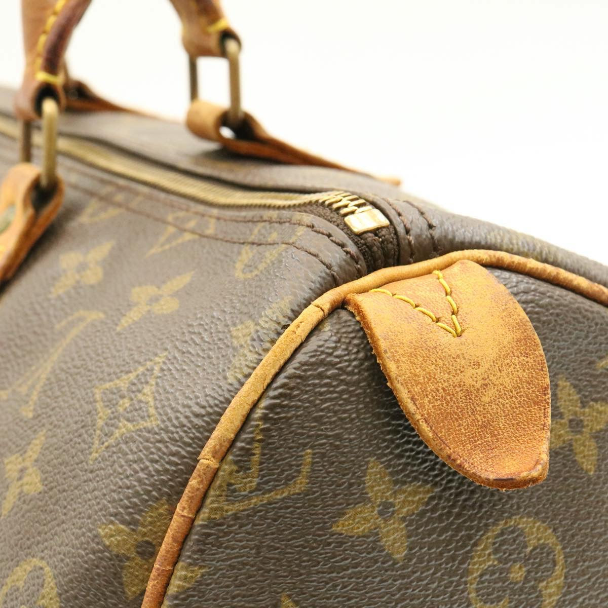 LOUIS VUITTON Monogram Speedy 35 Handbag M41524 LV Auth jk476