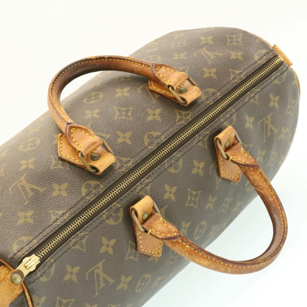 LOUIS VUITTON Monogram Speedy 35 Handbag M41524 LV Auth jk476