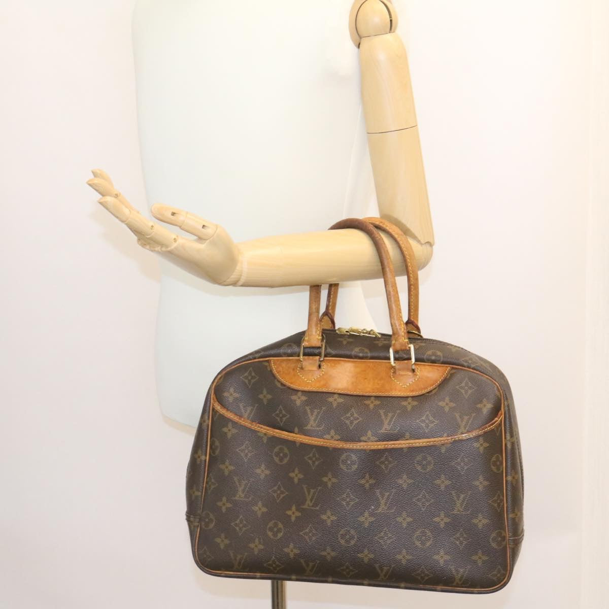 LOUIS VUITTON Monogram Deauville Hand Bag M47270 LV Auth jk540