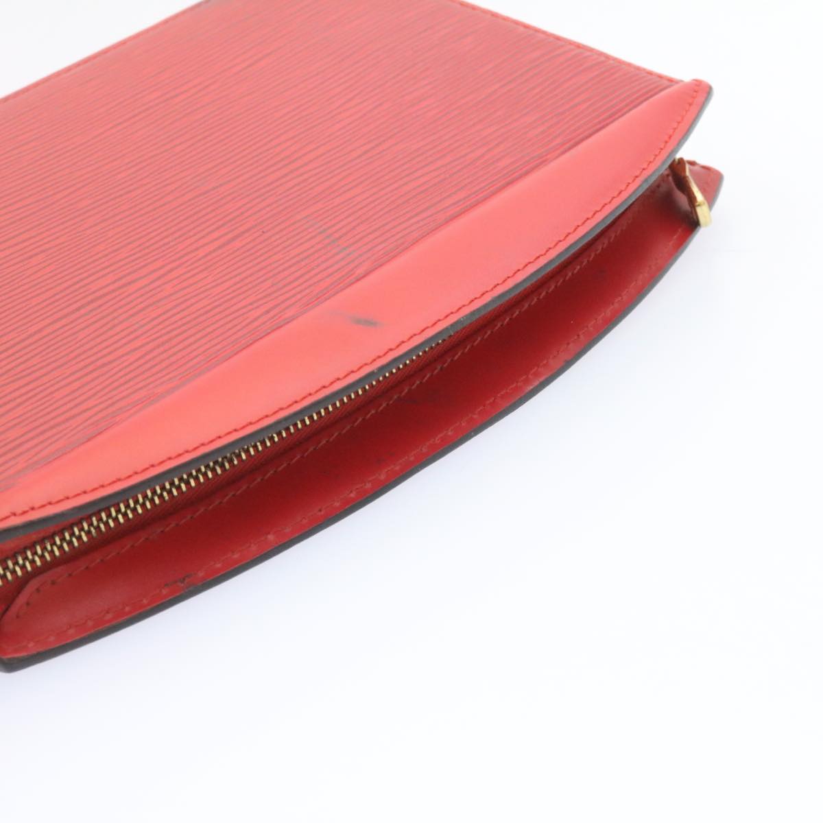 LOUIS VUITTON Epi Trousse Crete Clutch Bag Red M48407 LV Auth ai601