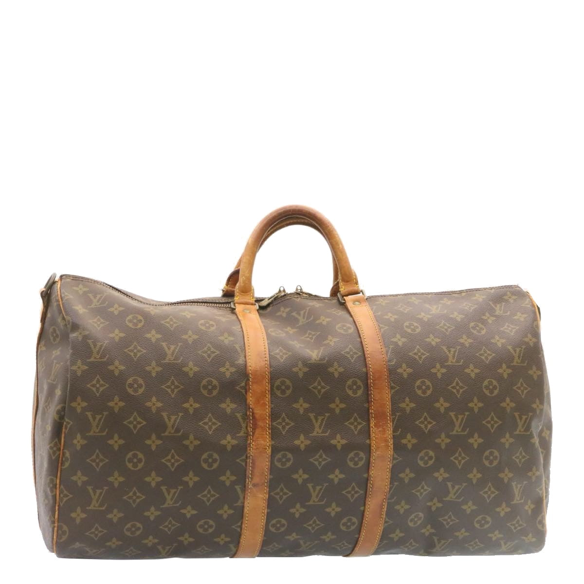 LOUIS VUITTON Monogram Keepall Bandouliere 55 Boston Bag M41414 LV Auth jk638