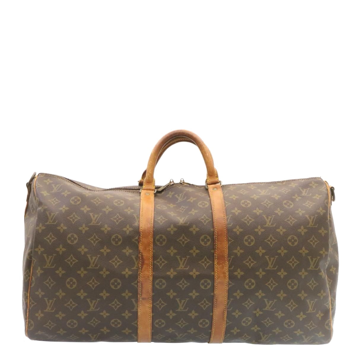 LOUIS VUITTON Monogram Keepall Bandouliere 55 Boston Bag M41414 LV Auth jk638