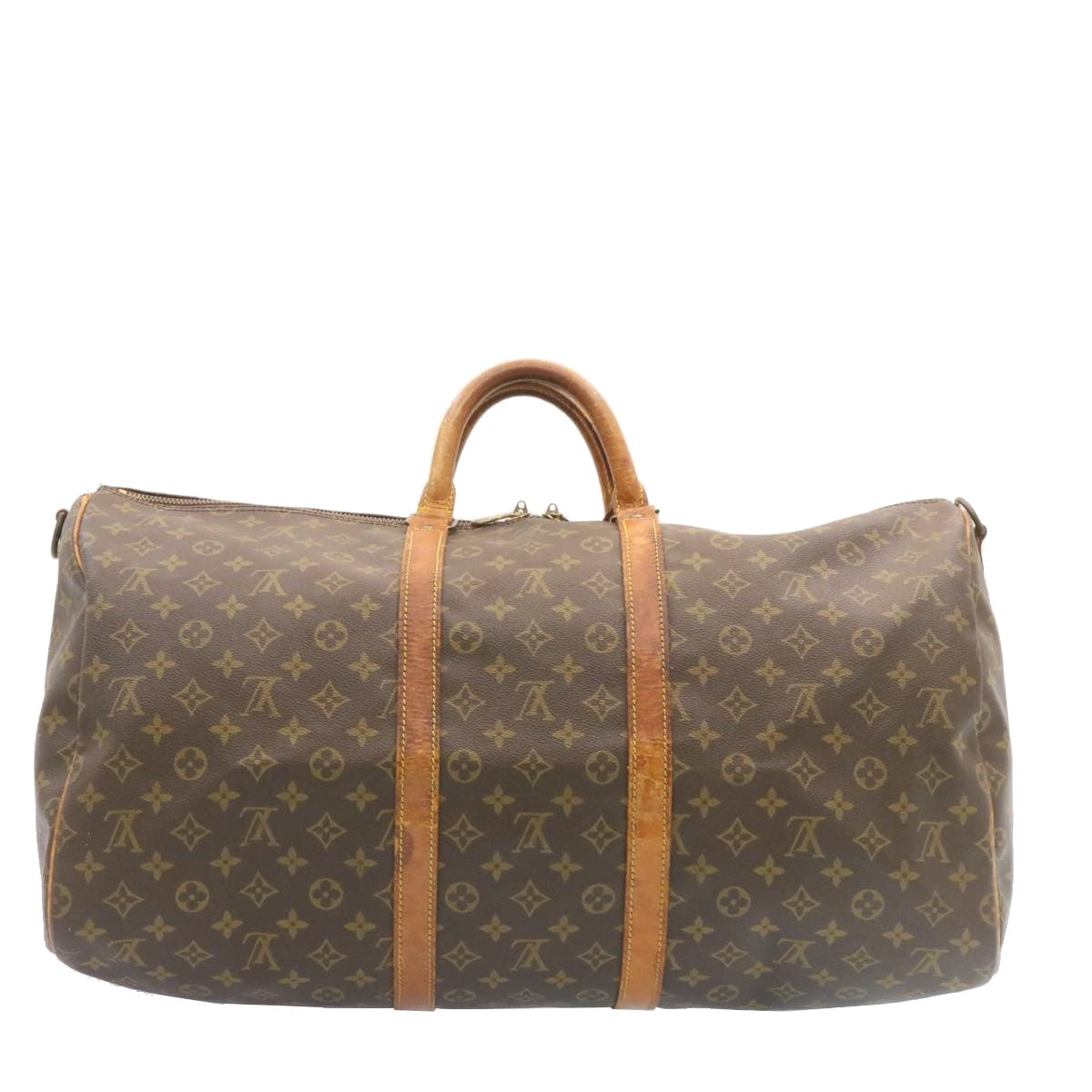 LOUIS VUITTON Monogram Keepall Bandouliere 55 Boston Bag M41414 LV Auth jk638