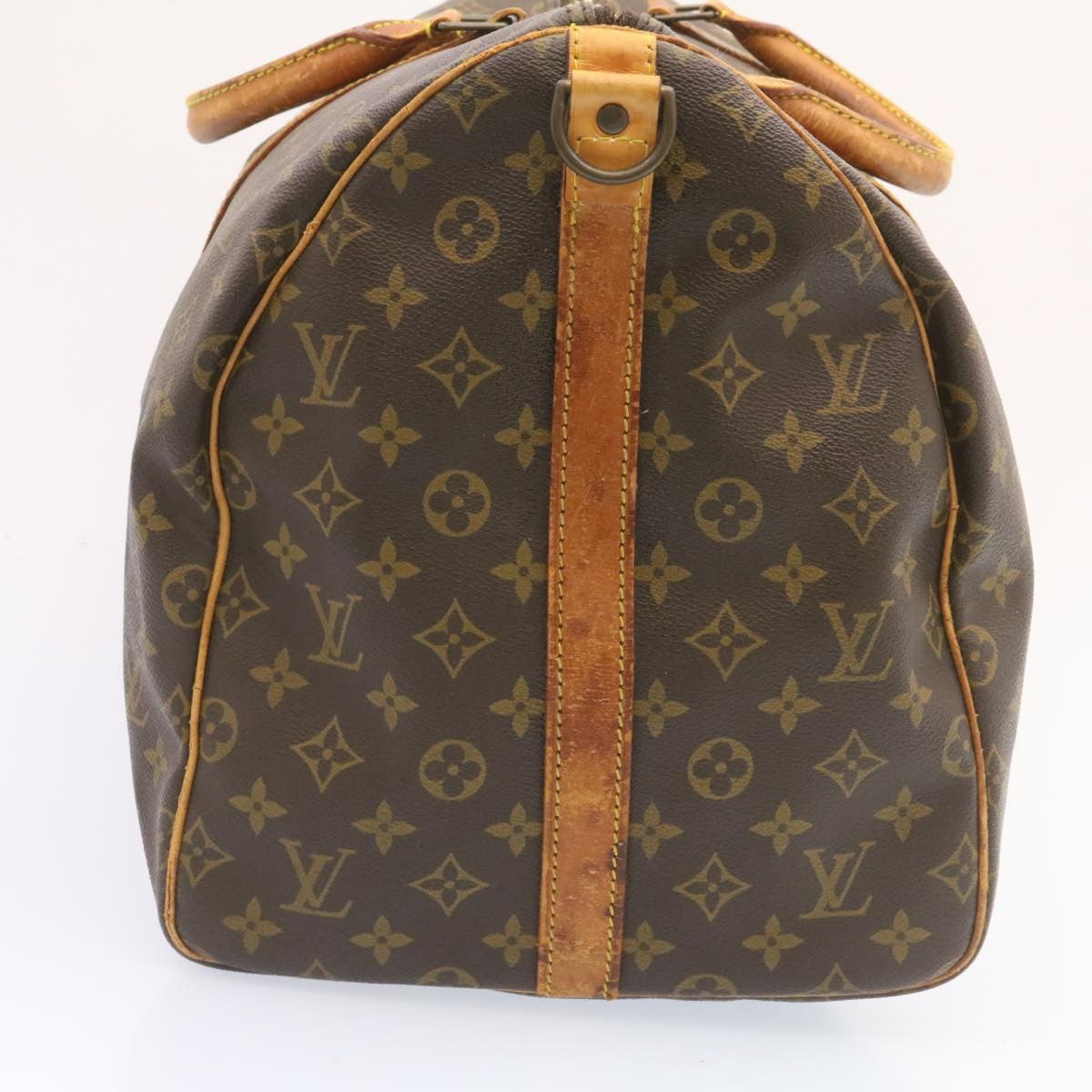 LOUIS VUITTON Monogram Keepall Bandouliere 55 Boston Bag M41414 LV Auth jk638