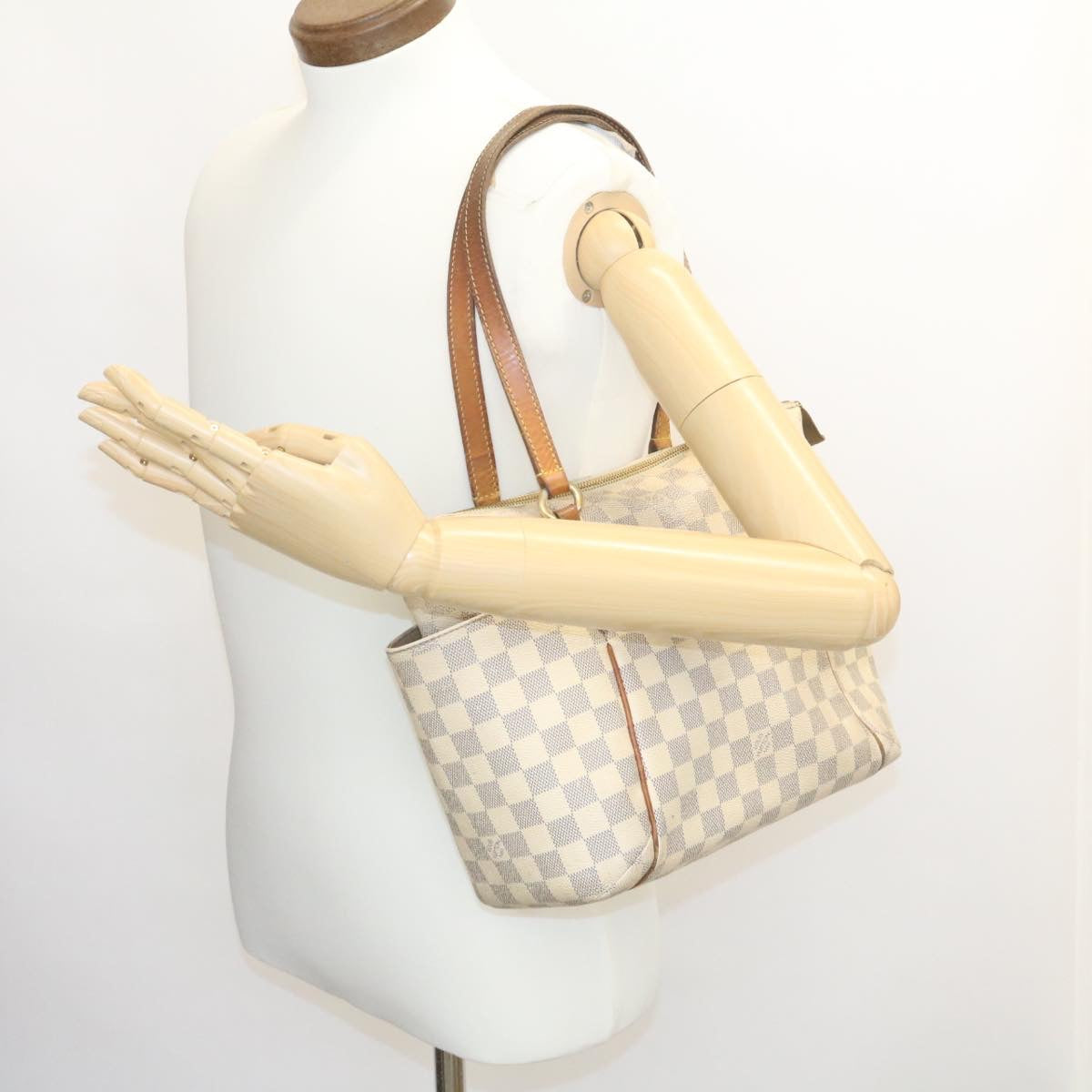 LOUIS VUITTON Damier Azur Totally PM Tote Bag N41280 LV Auth jk687