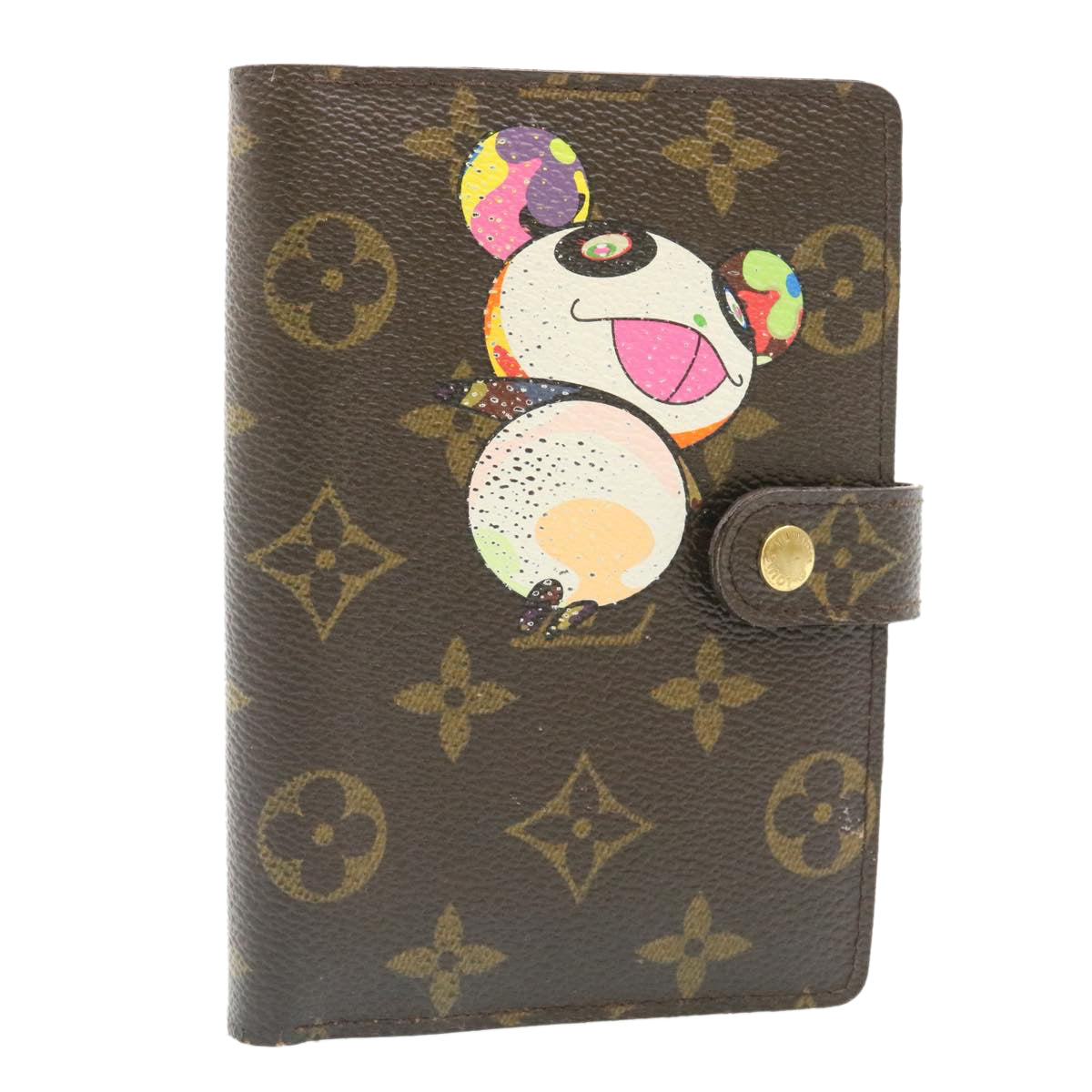 LOUIS VUITTON Monogram panda Agenda PM Day Planner Cover R20011 LV Auth jk697