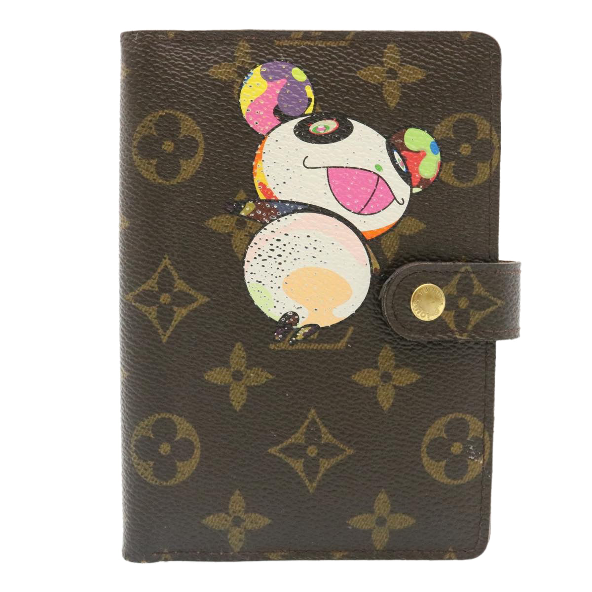 LOUIS VUITTON Monogram panda Agenda PM Day Planner Cover R20011 LV Auth jk697 - 0