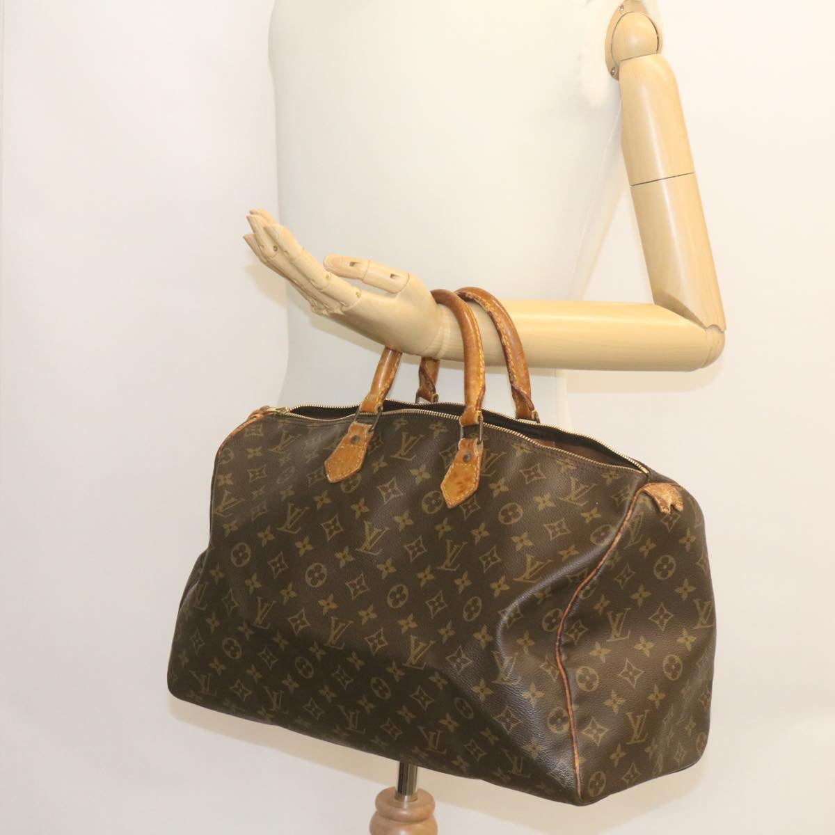 LOUIS VUITTON Monogram Speedy 40 Hand Bag M41522 LV Auth jk755