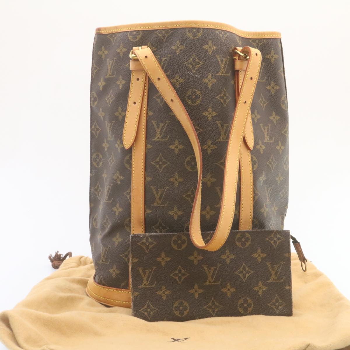 LOUIS VUITTON Monogram Bucket GM Shoulder Bag M42236 LV Auth jk889