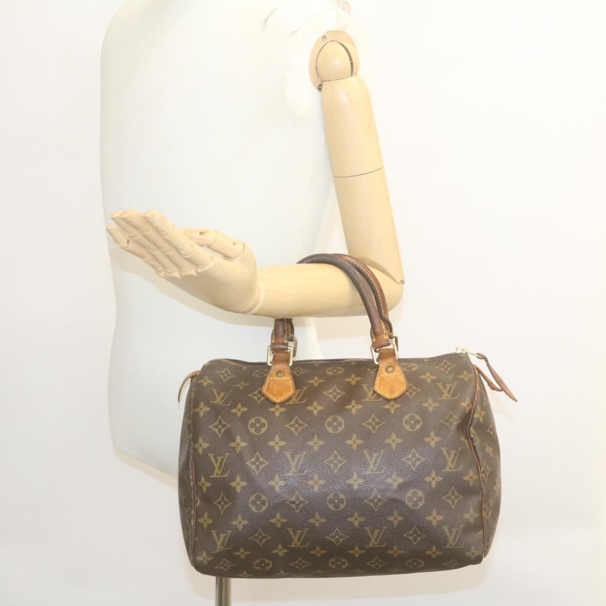 LOUIS VUITTON Monogram Speedy 30 Hand Bag M41526 LV Auth jk942