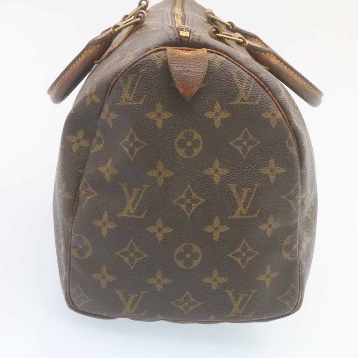 LOUIS VUITTON Monogram Speedy 30 Hand Bag M41526 LV Auth jk942