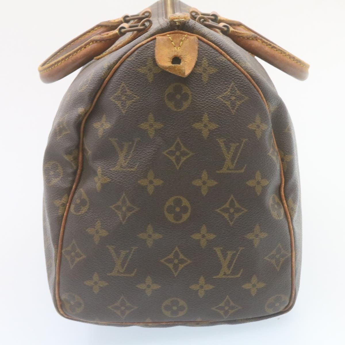 LOUIS VUITTON Monogram Speedy 35 Hand Bag M41524 LV Auth jk991