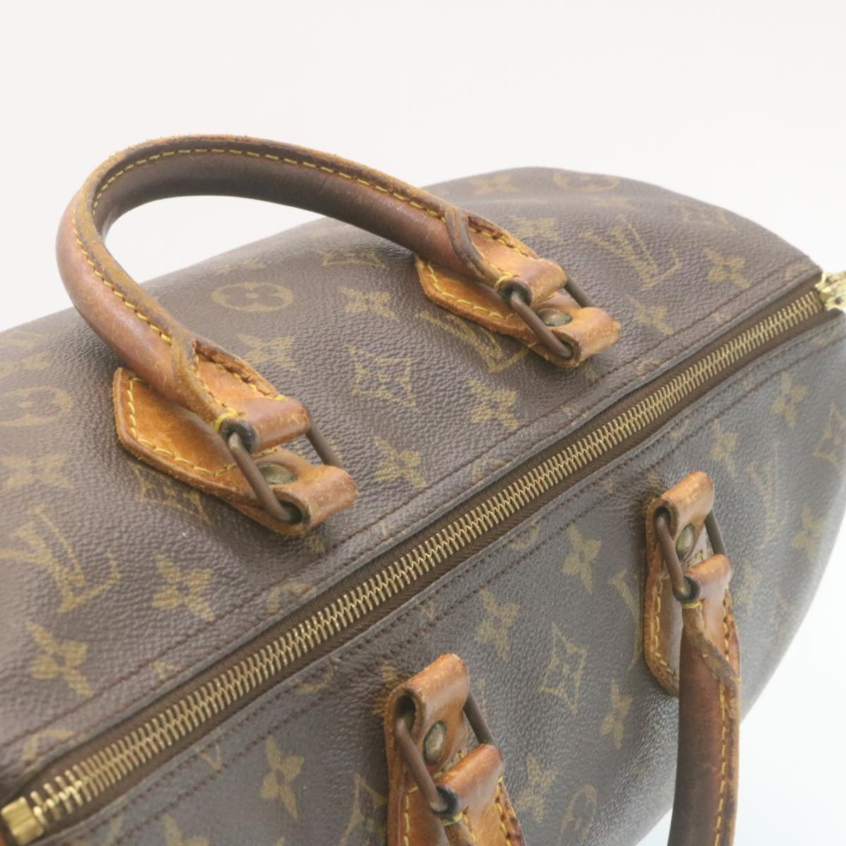 LOUIS VUITTON Monogram Speedy 35 Hand Bag M41524 LV Auth jk991