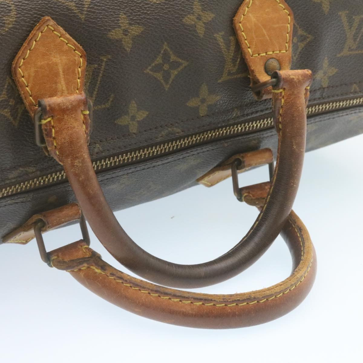 LOUIS VUITTON Monogram Speedy 35 Hand Bag M41524 LV Auth jk991