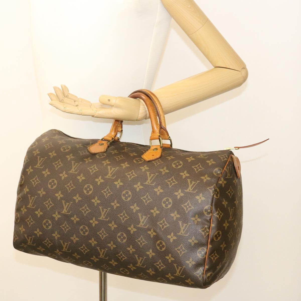 LOUIS VUITTON Monogram Speedy 40 Hand Bag M41522 LV Auth ki1047