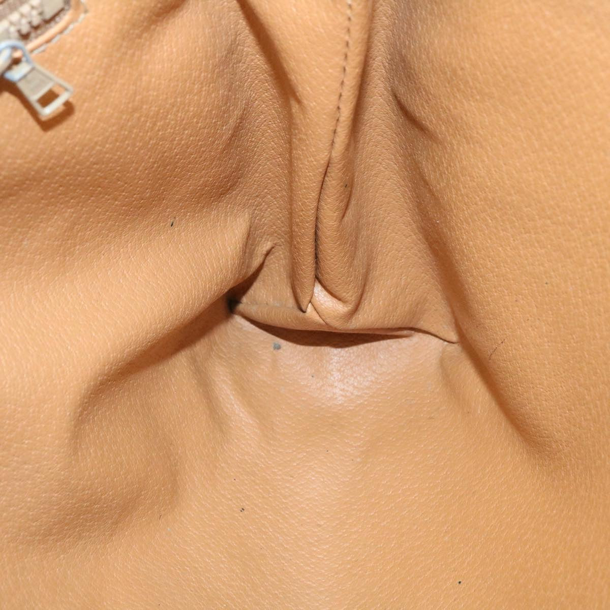 CELINE Macadam Canvas Clutch Bag PVC Leather Brown Auth ki1226