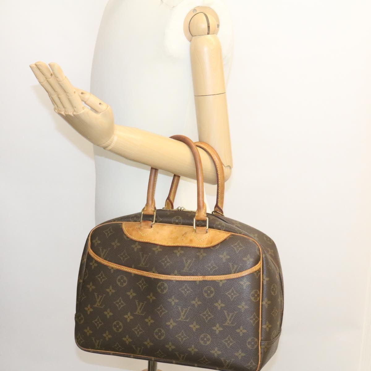 LOUIS VUITTON Monogram Deauville Hand Bag M47270 LV Auth ki1287