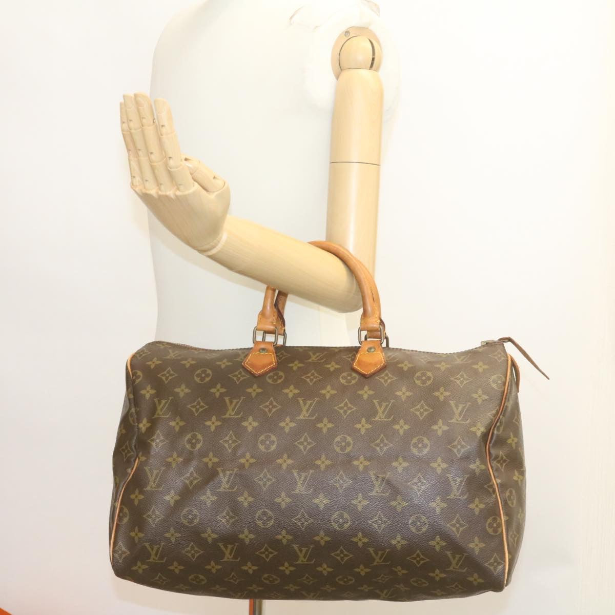 LOUIS VUITTON Monogram Speedy 40 Hand Bag M41522 LV Auth ki1337