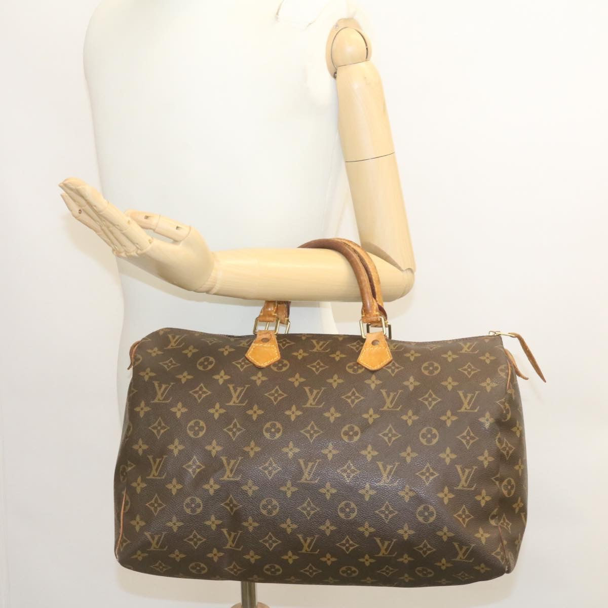 LOUIS VUITTON Monogram Speedy 40 Hand Bag M41522 LV Auth ki1422