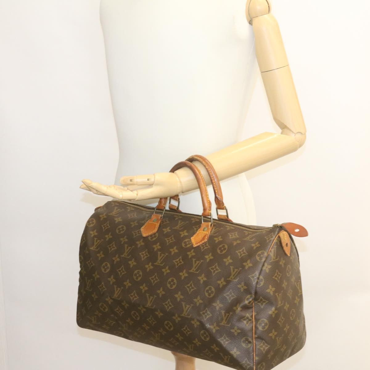 LOUIS VUITTON Monogram Speedy 40 Hand Bag M41522 LV Auth ki1518