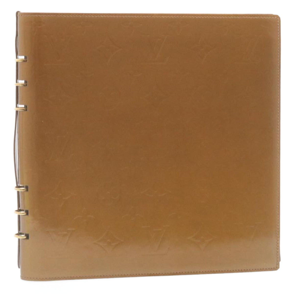 LOUIS VUITTON Monogram Vernis Vendredi Notebook Cover Bronze LV Auth ki1573