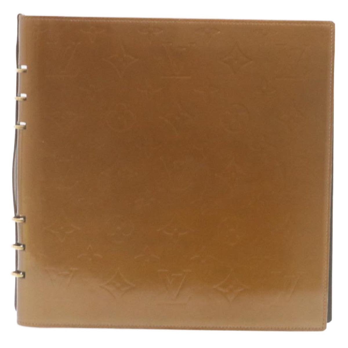 LOUIS VUITTON Monogram Vernis Vendredi Notebook Cover Bronze LV Auth ki1573