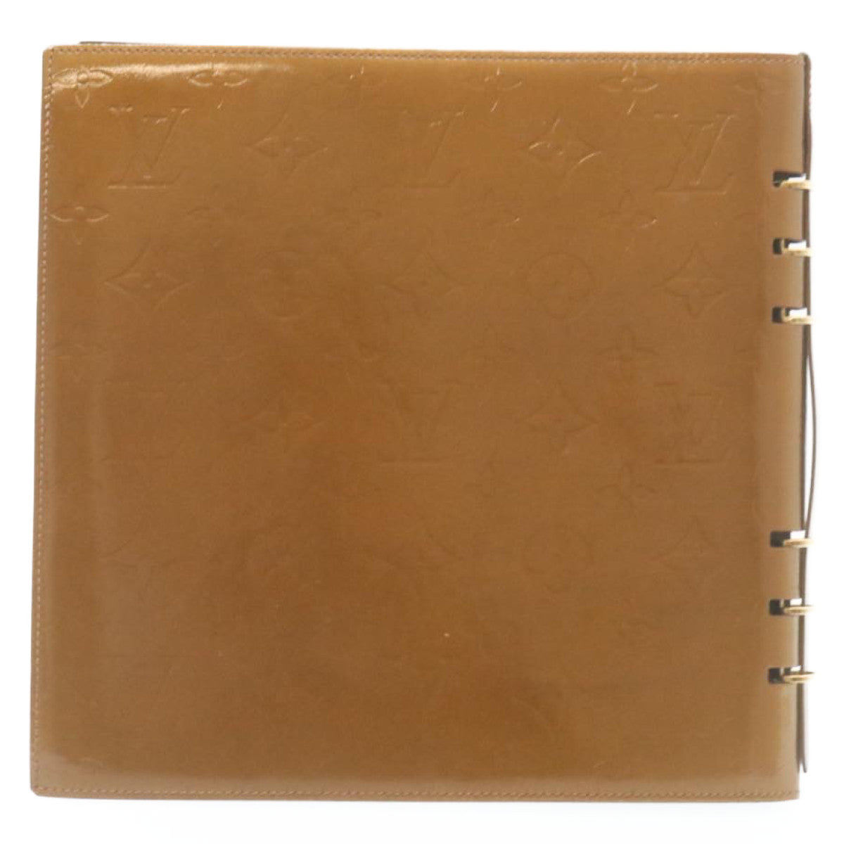 LOUIS VUITTON Monogram Vernis Vendredi Notebook Cover Bronze LV Auth ki1573 - 0