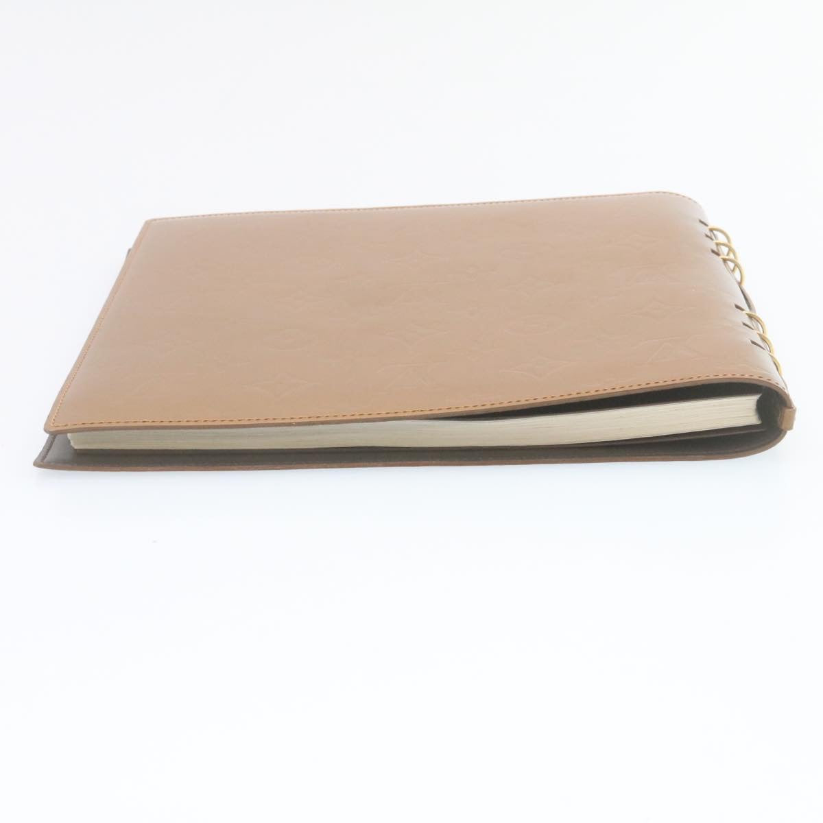 LOUIS VUITTON Monogram Vernis Vendredi Notebook Cover Bronze LV Auth ki1573