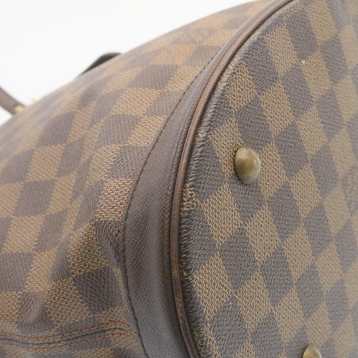 LOUIS VUITTON Damier Ebene Marais Bucket Shoulder Bag N42240 LV Auth ki1626