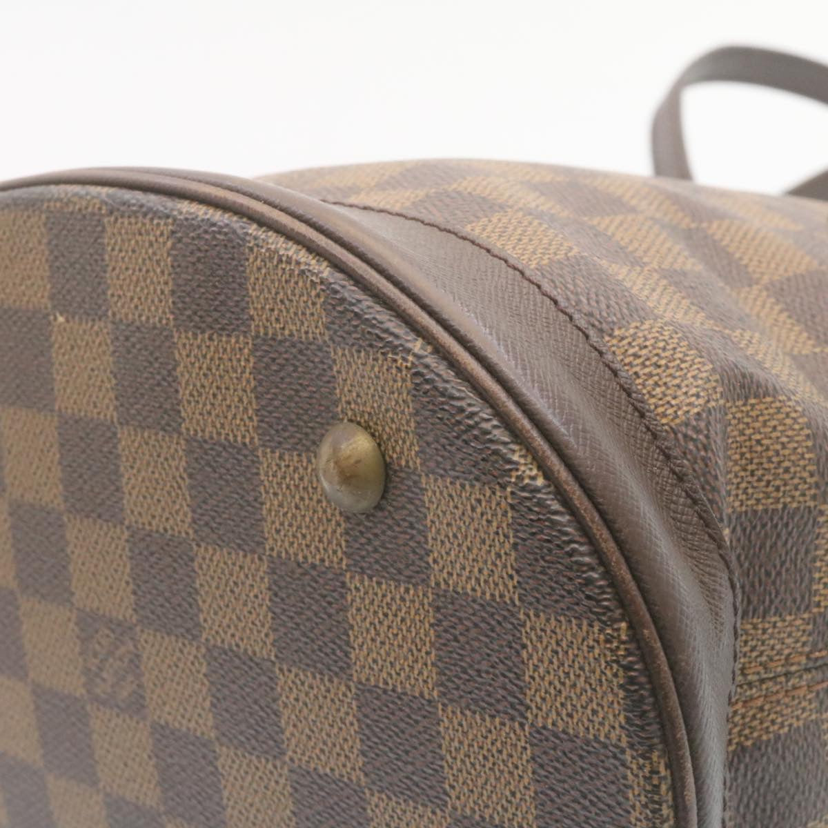 LOUIS VUITTON Damier Ebene Marais Bucket Shoulder Bag N42240 LV Auth ki1626