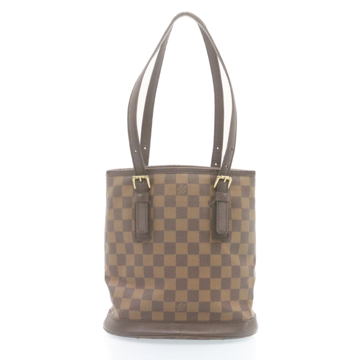 LOUIS VUITTON Damier Ebene Marais Bucket Shoulder Bag N42240 LV Auth ki1626