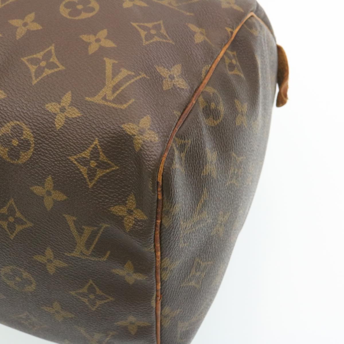 LOUIS VUITTON Monogram Speedy 30 Hand Bag M41526 LV Auth ki1648