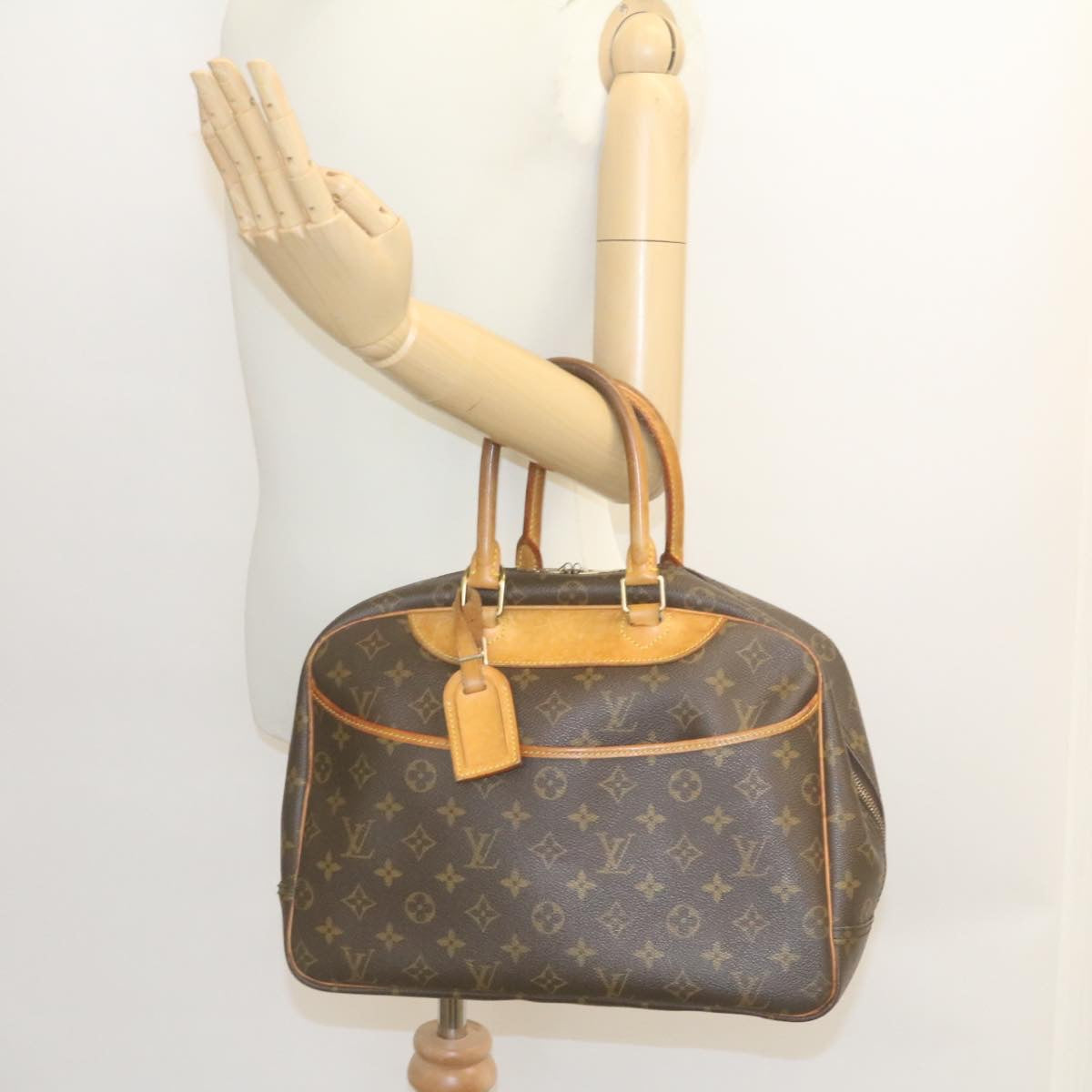 LOUIS VUITTON Monogram Deauville Hand Bag M47270 LV Auth ki1673