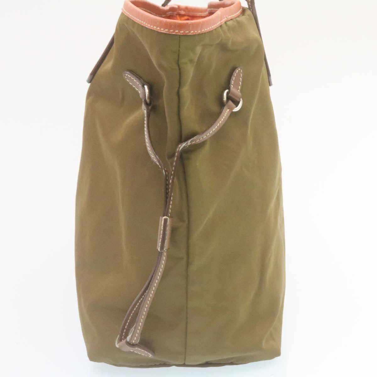 PRADA Tote Bag Nylon Khaki Auth ki1679