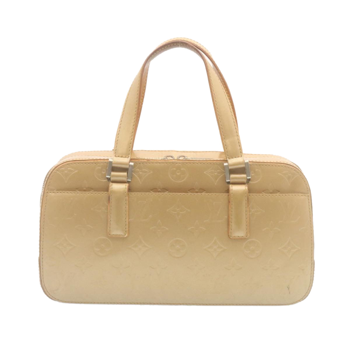 LOUIS VUITTON Monogram Mat Shelton Hand Bag Beige M55177 LV Auth ki1703