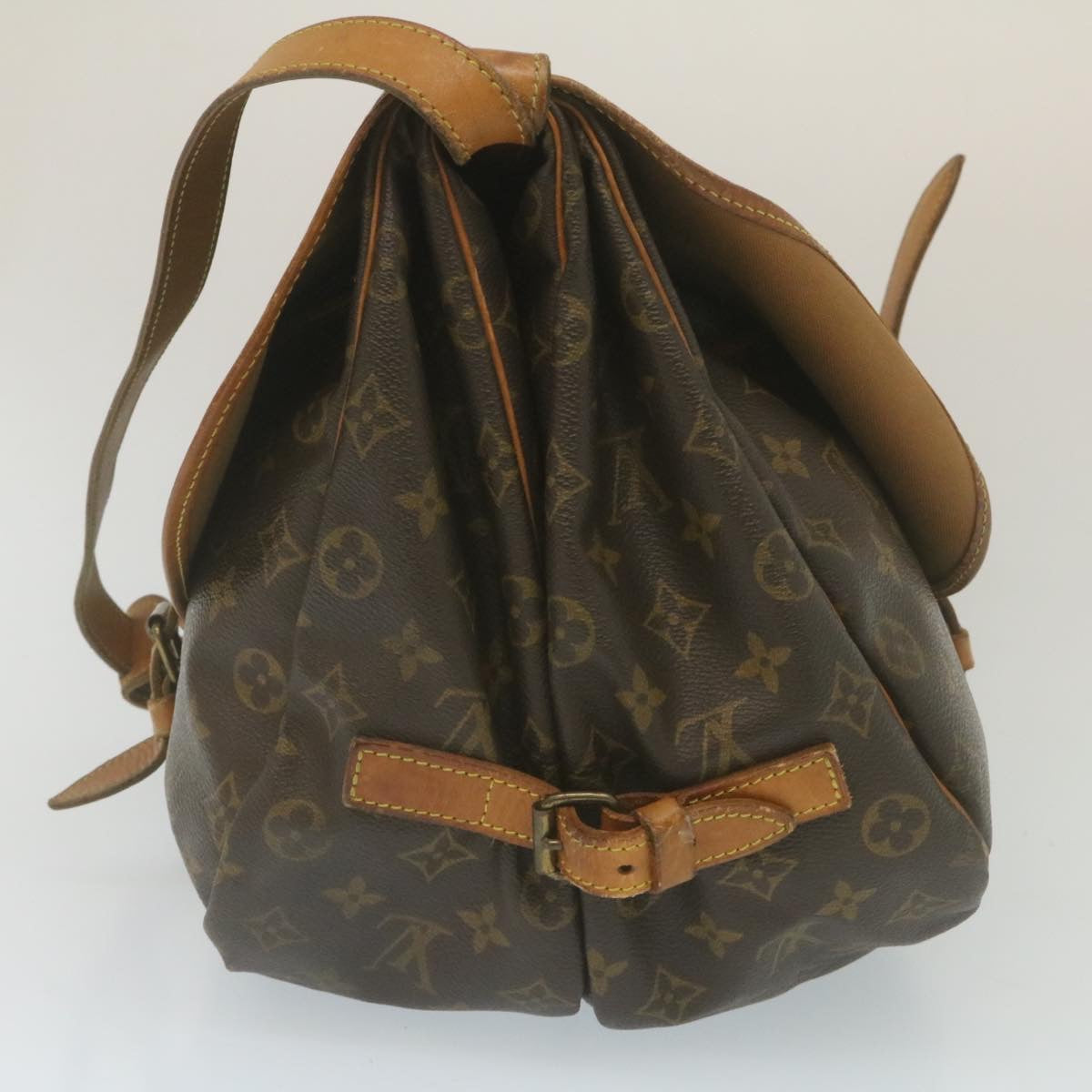 LOUIS VUITTON Monogram Saumur 35 Shoulder Bag M42254 LV Auth ki1742