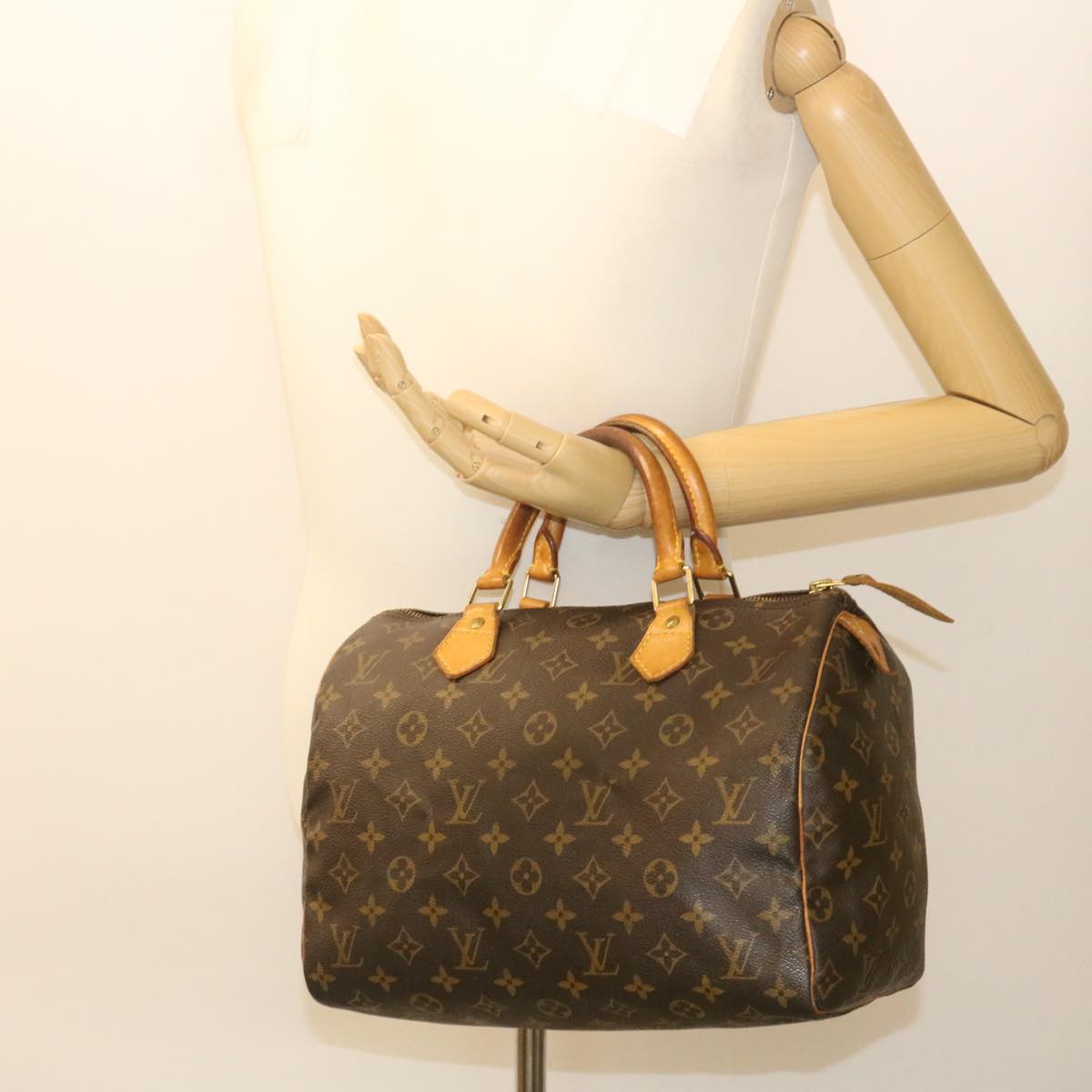 LOUIS VUITTON Monogram Speedy 30 Hand Bag M41526 LV Auth ki1766